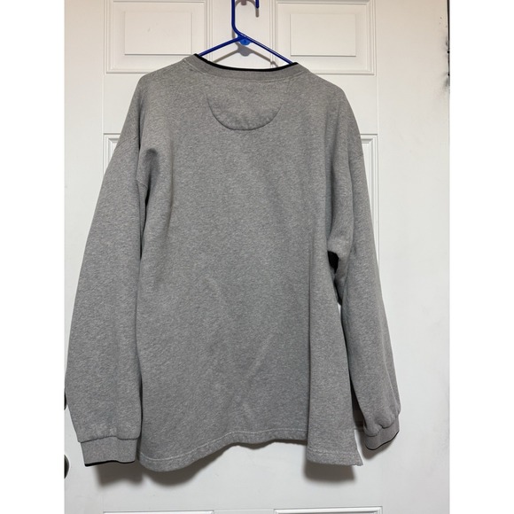 VINTAGE CHAPS RALPH LAUREN XXL GRAY MEN RED LOGO PULLOVER SWEATSHIRT - Picture 2 of 5